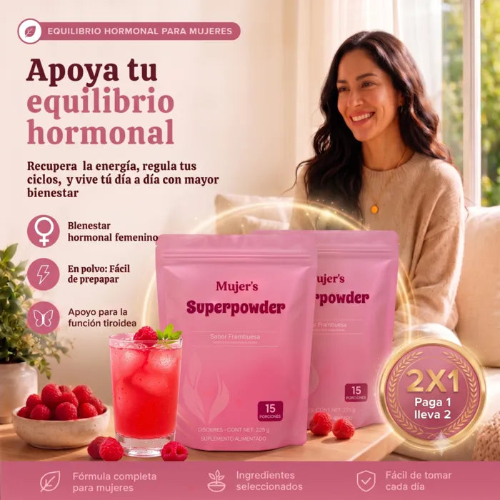 Paga 1 lleva 2 Suplemento Hormonal en polvo - Apoya tu equilibrio hormonal y recupera la energía que necesitas