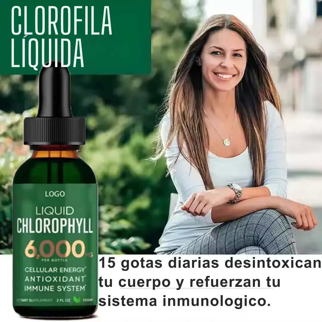 Gotas de Clorofila Líquida – Limpia las toxinas y fortalece el Sistema Inmunológico 🎁 Oferta por hoy