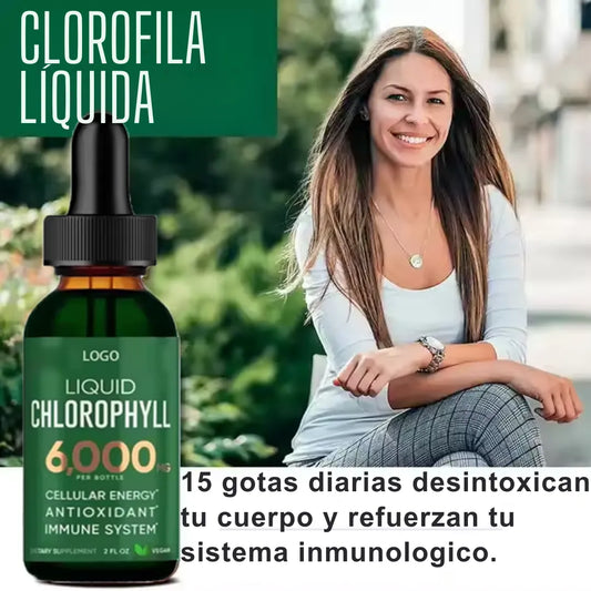 Gotas de Clorofila Líquida – Limpia las toxinas y fortalece el Sistema Inmunológico 🎁 Oferta por hoy