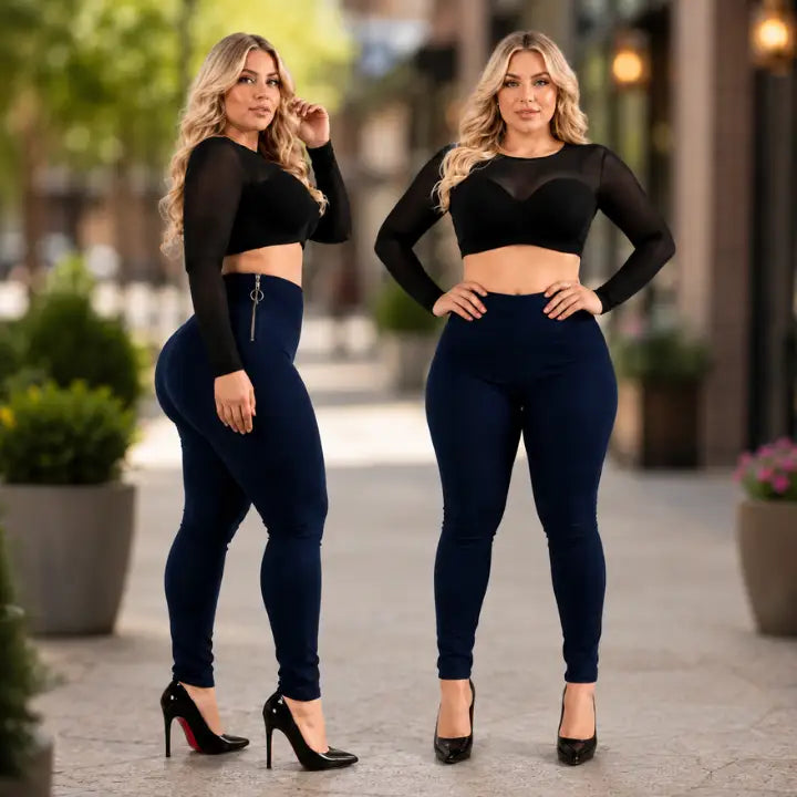 Jeans Navy Latinalux-Levanta cola, control abdomen y realza tu figura.