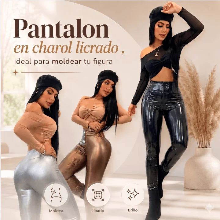 Leggins Charol - Levanta Cola, control abdomen y realza tu figura