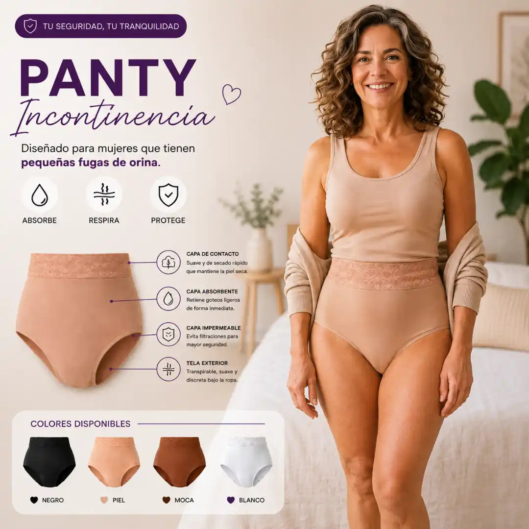 PAGA 1 LLEVA 3 🎁Panty Incontinencia leve- Recupera tu seguridad y luce espectacular sin que nadie note la diferencia