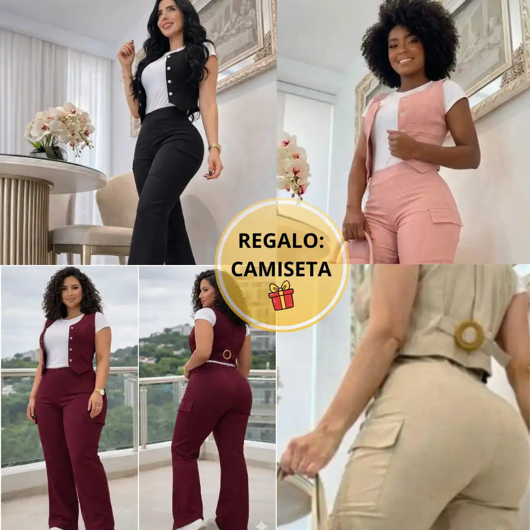 Conjunto LatinaLux de 3 piezas: Moldea tu figura sin apretar y te deja lista en minutos🔥