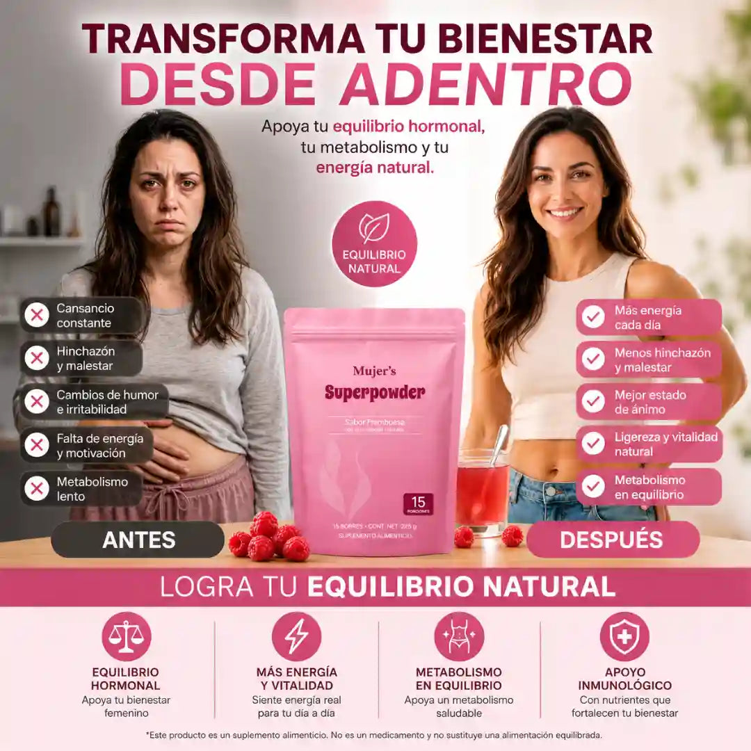 Paga 1 lleva 2 Suplemento Hormonal en polvo - Apoya tu equilibrio hormonal y recupera la energía que necesitas