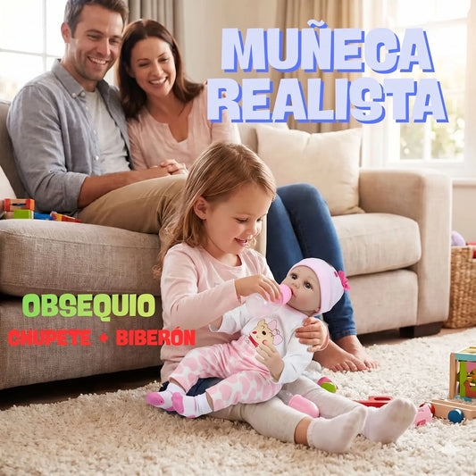 Muñeca Realista recién nacida - Suave y tierna para jugar 🎁 GRATIS ACCESORIOS
