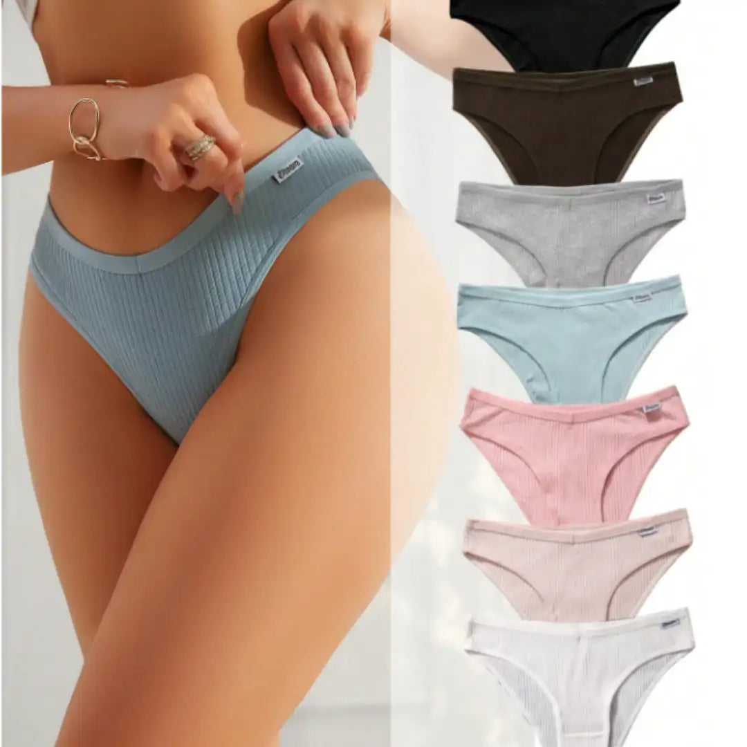 Pantys Comfort Pack x 6 de Algodón – Luce Cómoda, sexy y segura todo el día.🎁 Oferta por hoy