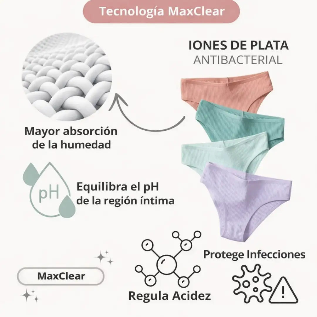 Pantys Comfort Pack x 6 de Algodón – Luce Cómoda, sexy y segura todo el día.🎁 Oferta por hoy