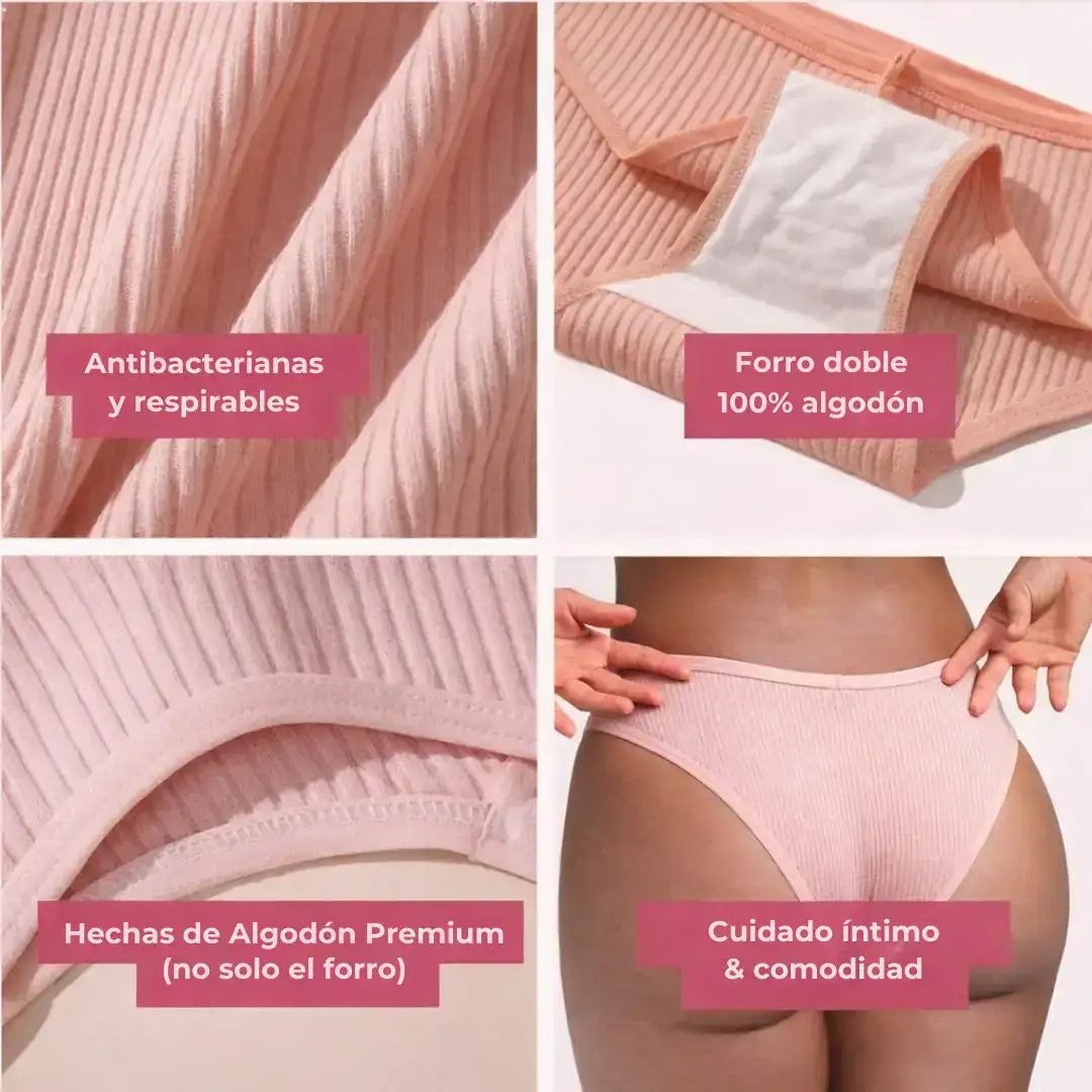 Pantys Comfort Pack x 6 de Algodón – Luce Cómoda, sexy y segura todo el día.🎁 Oferta por hoy